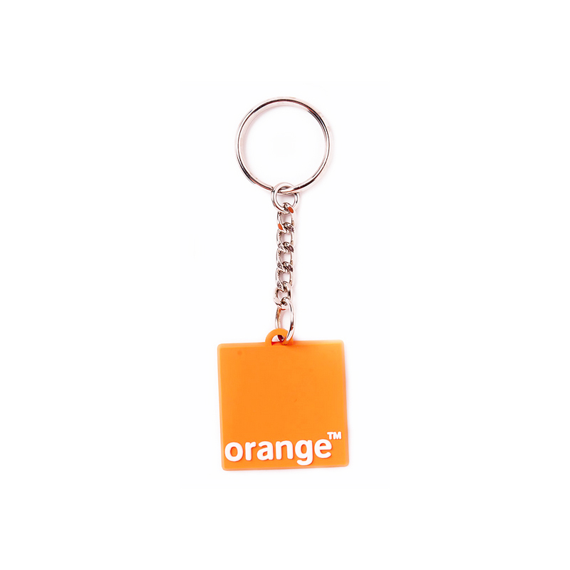 Orange Schlüsselanhänger aus Gummi